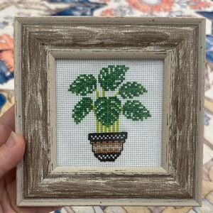 Monstera plant picture handmade